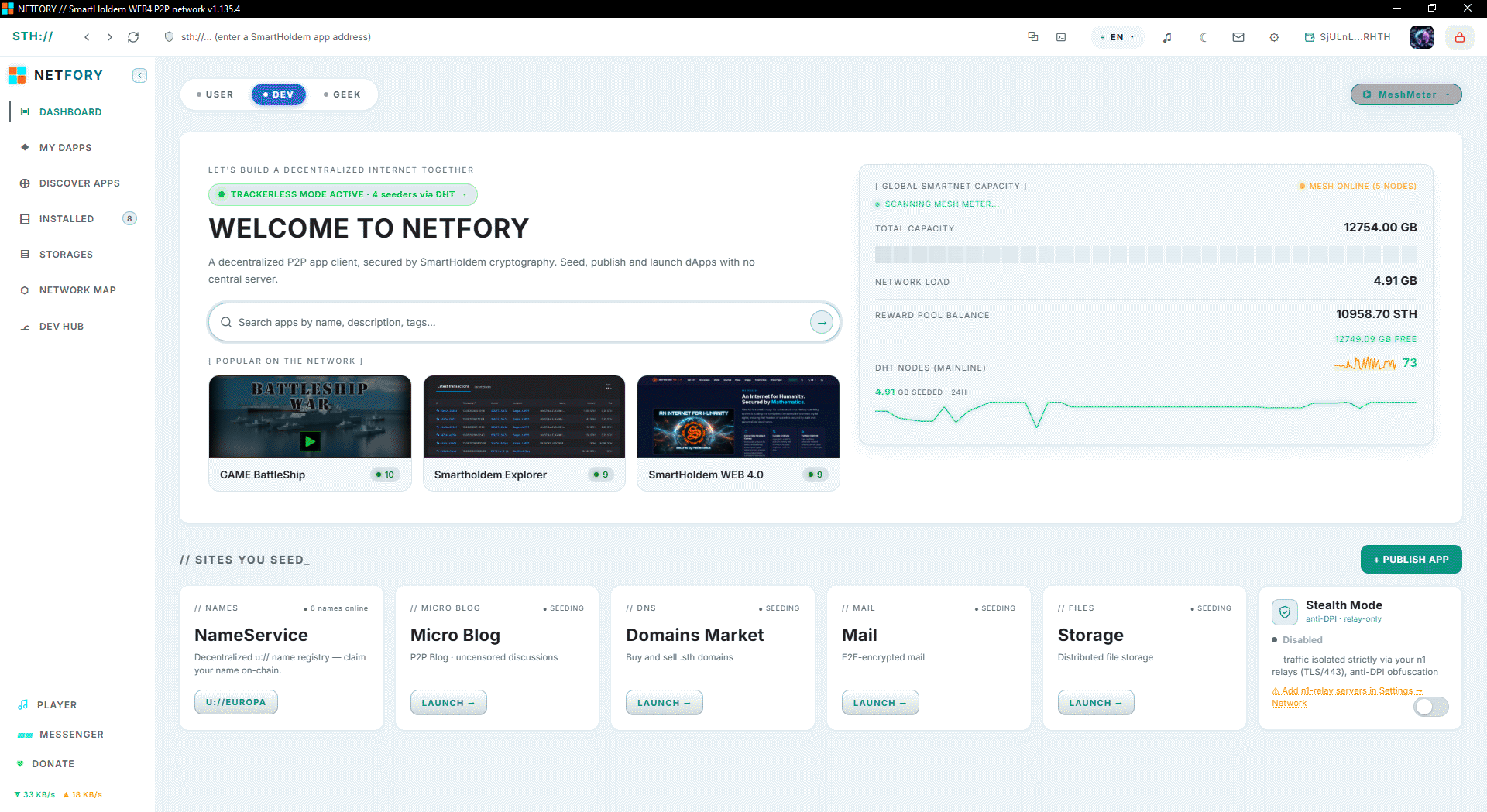 Netfory Web 4.0 desktop client