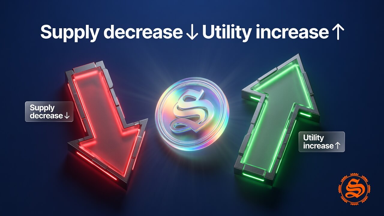 Deflationary pressure: supply decrease and utility increase
