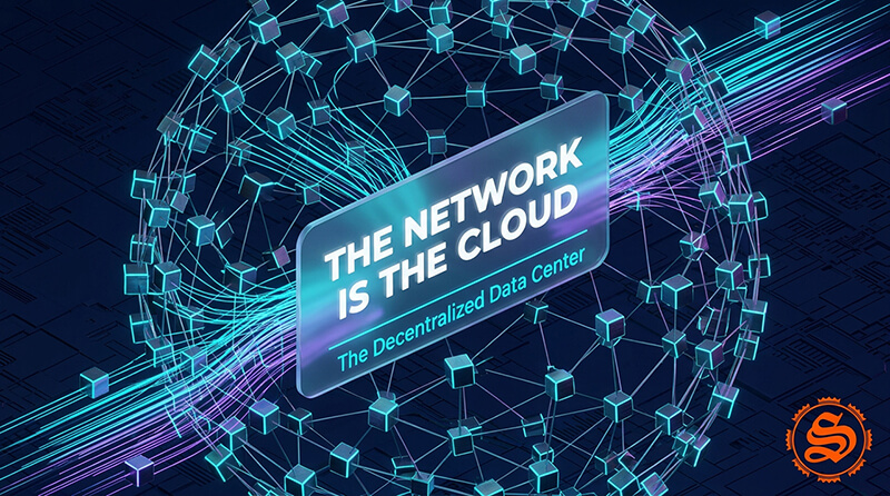 Decentralized data center made of glowing user nodes