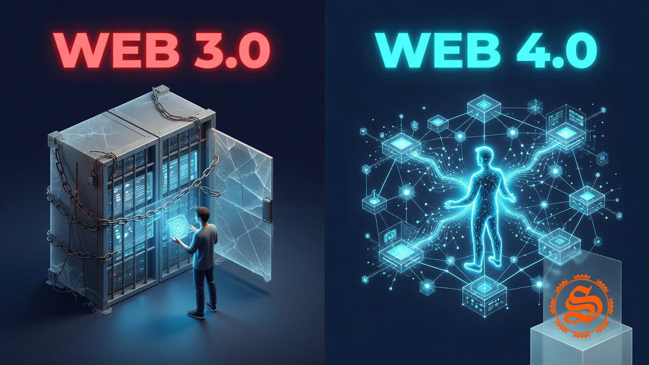 Web 3.0 centralized vs Web 4.0 decentralized mesh
